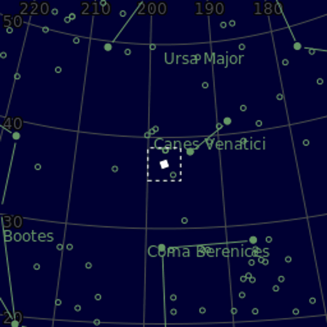 Star map of NGC5005