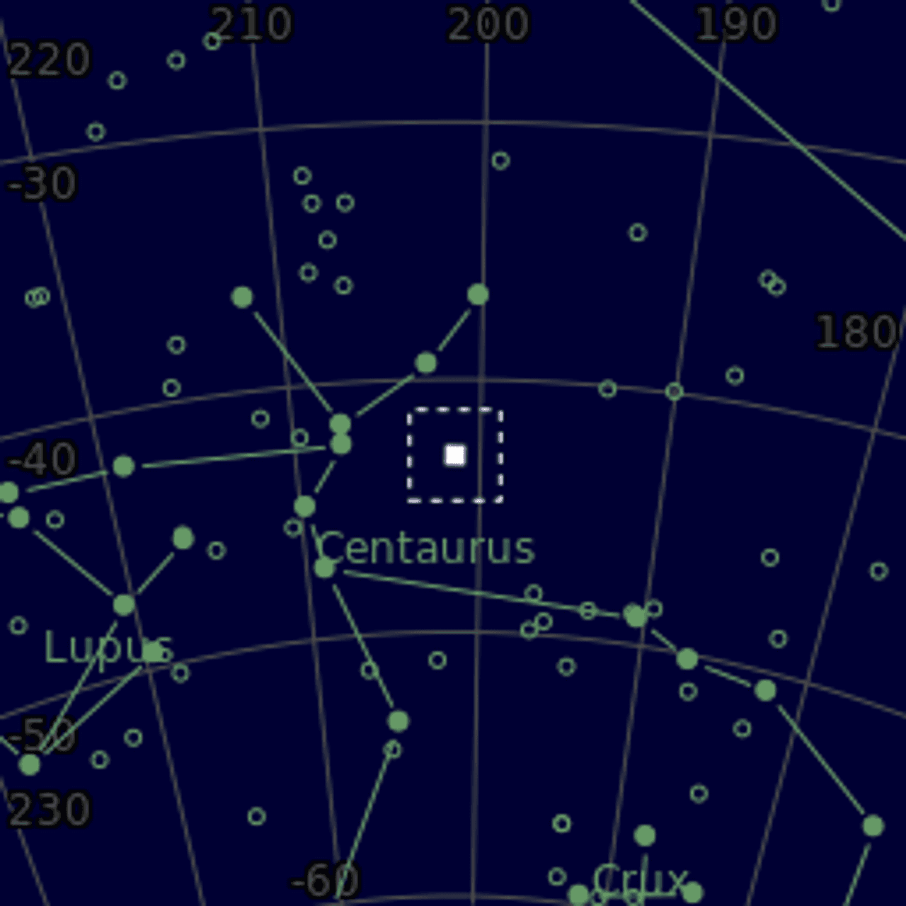 Star map of NGC5128