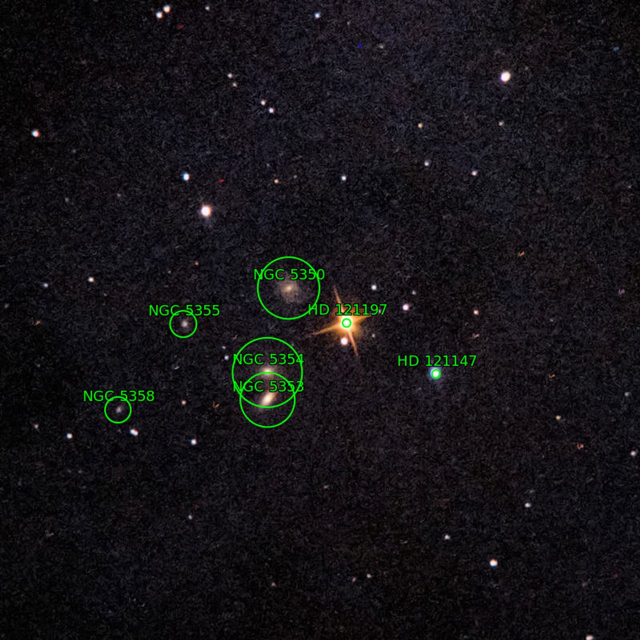 Annotation around NGC5350