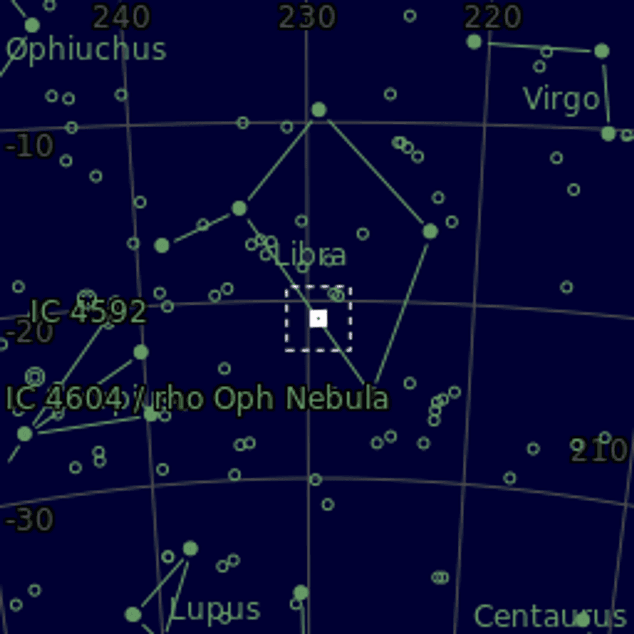 Star map of NGC5897