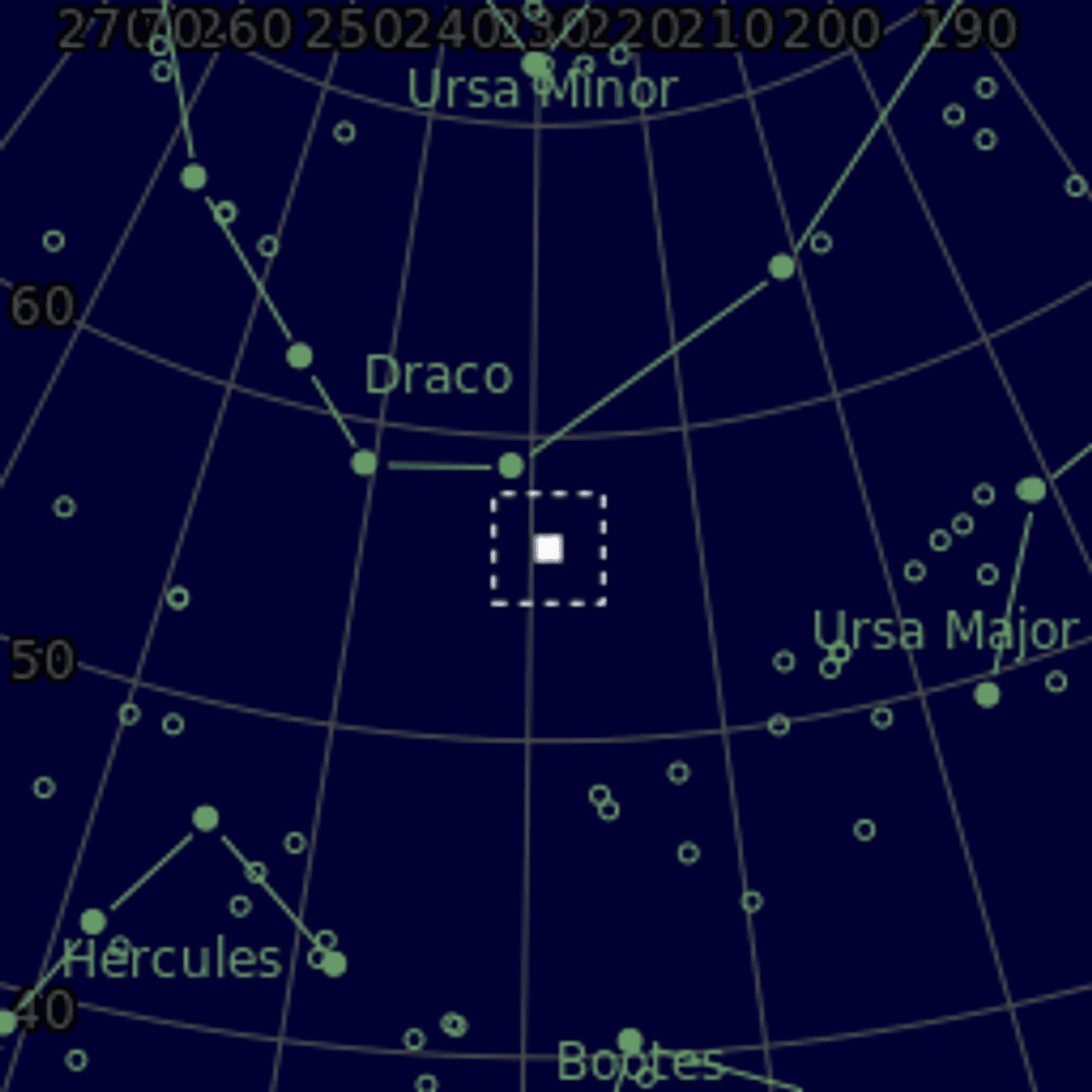 Star map of NGC5907