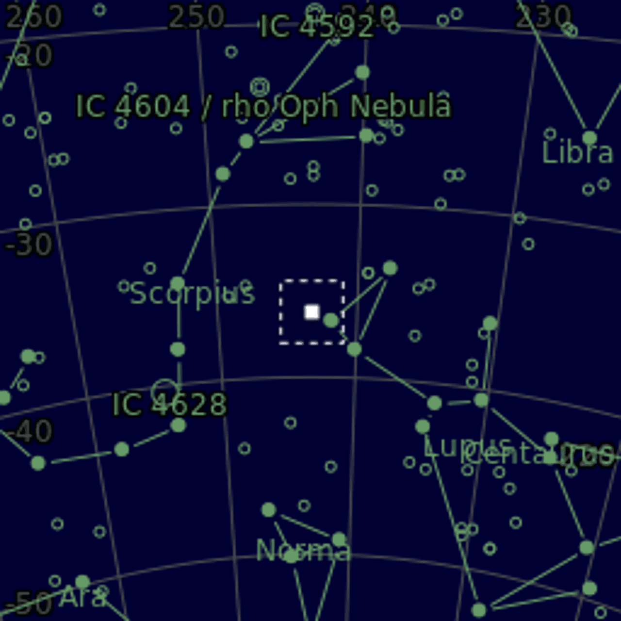 Star map of NGC6072