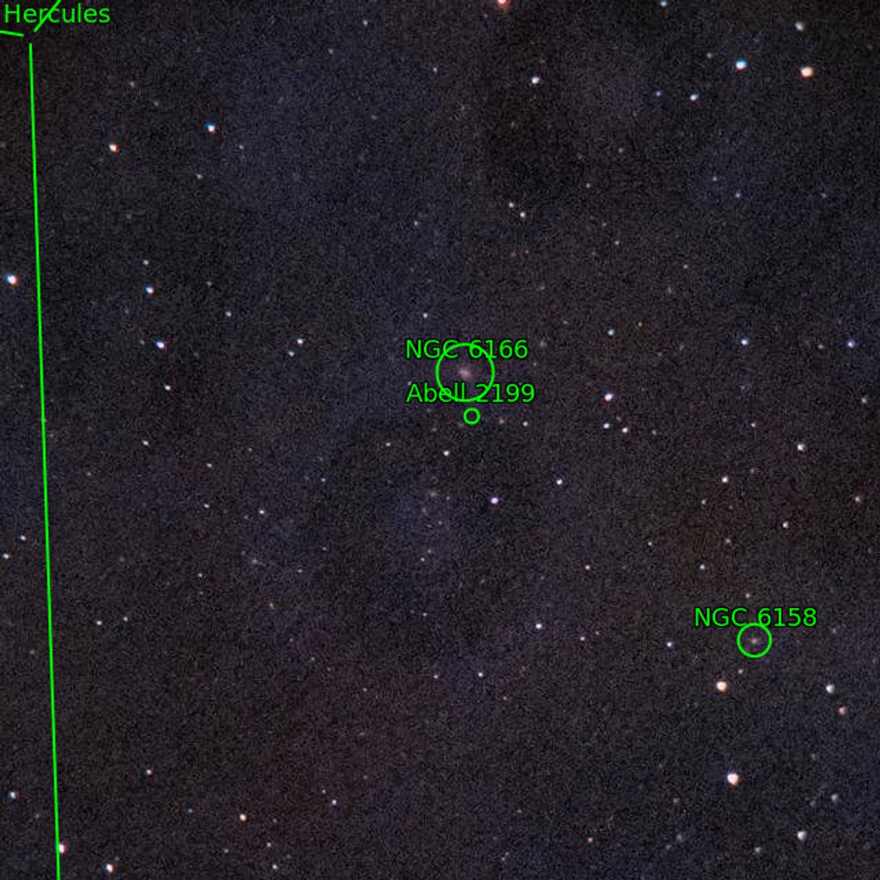 Annotation around NGC6166