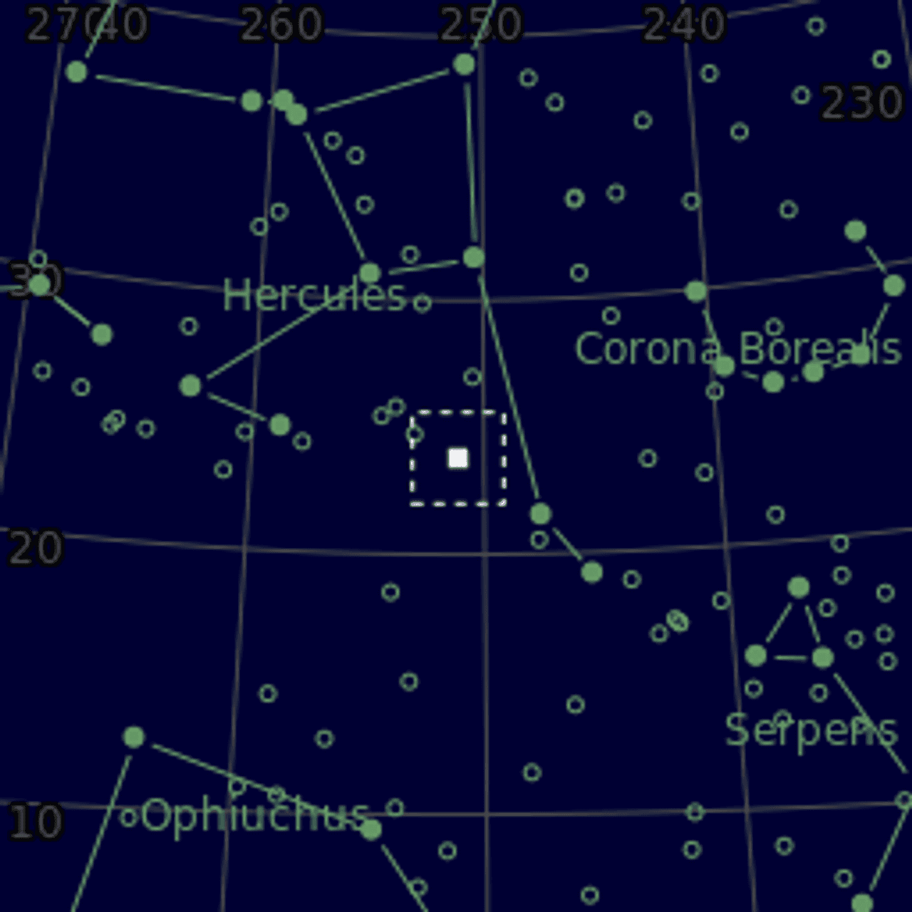 Star map of NGC6210