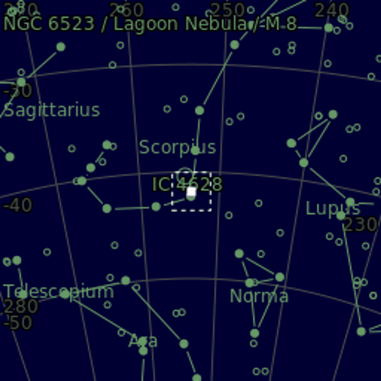 Star map of NGC6231