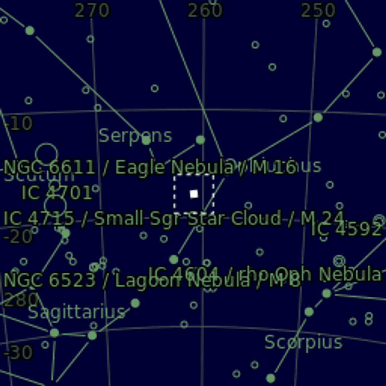 Star map of NGC6356