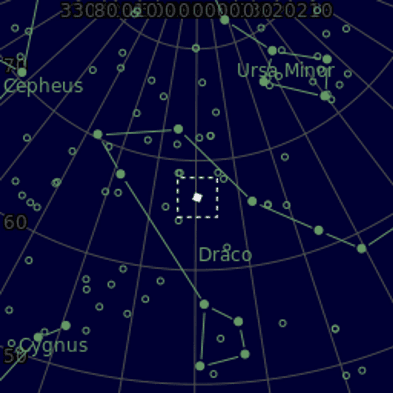 Star map of NGC6543