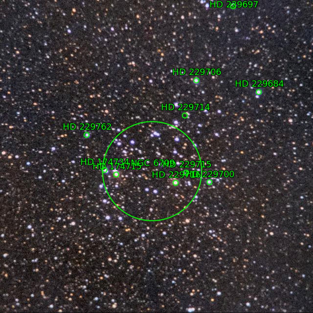 Annotation around NGC6709