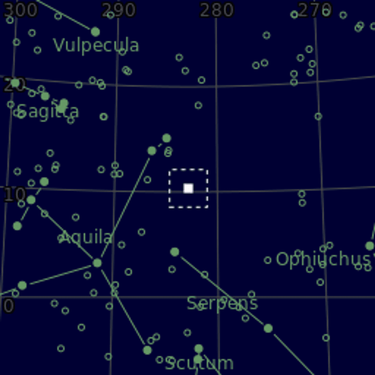 Star map of NGC6709