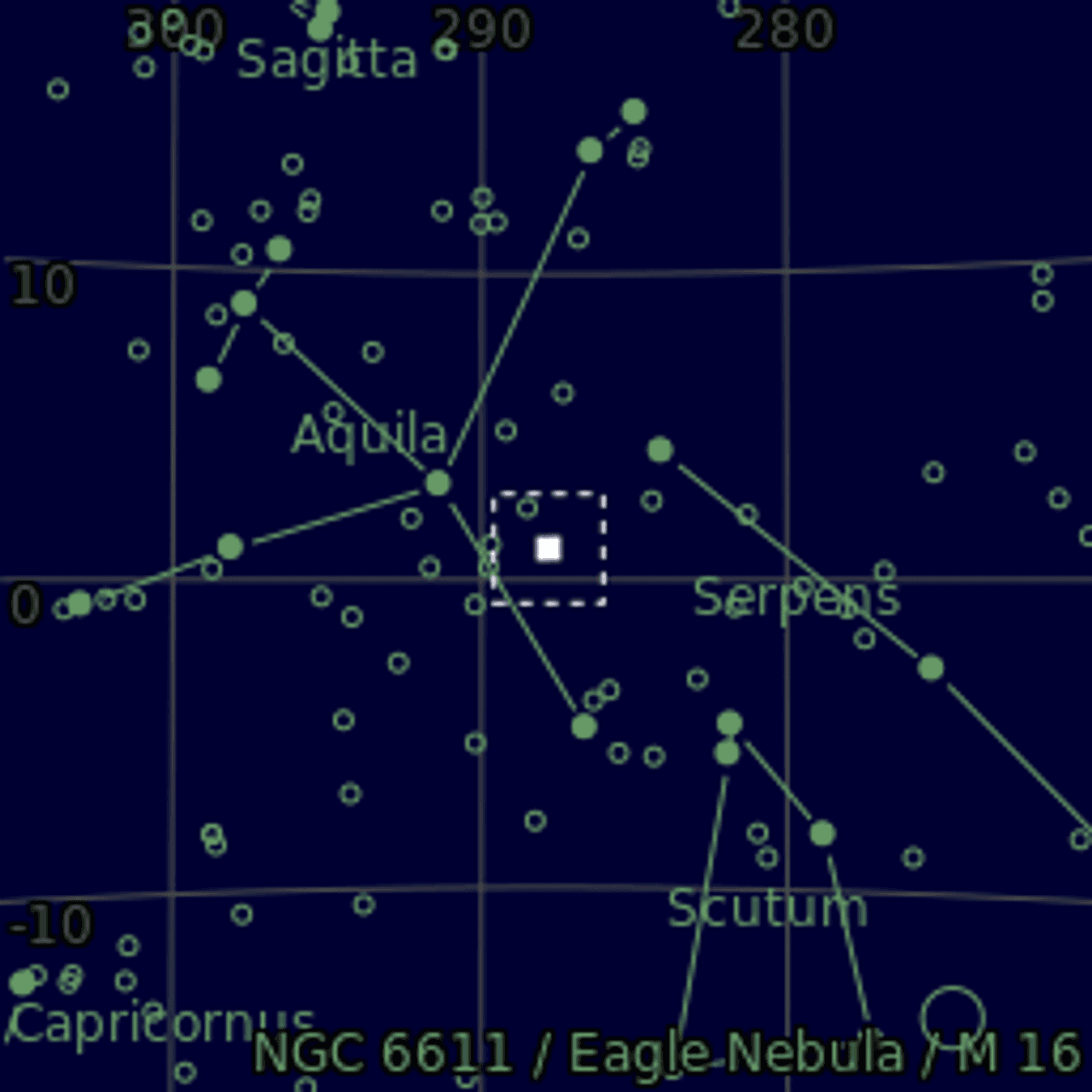 Star map of NGC6760