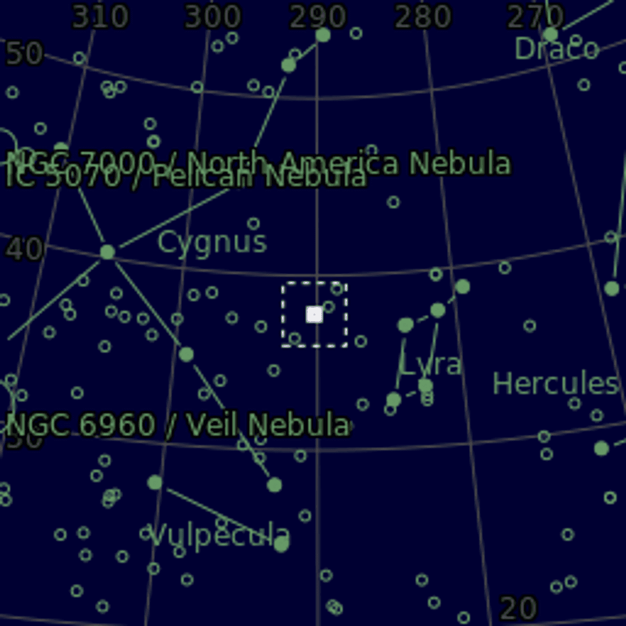 Star map of NGC6791