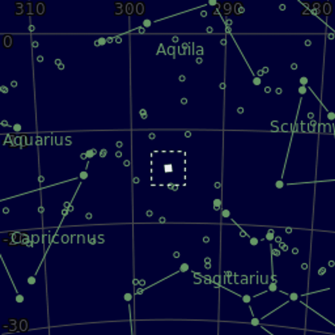 Star map of NGC6818