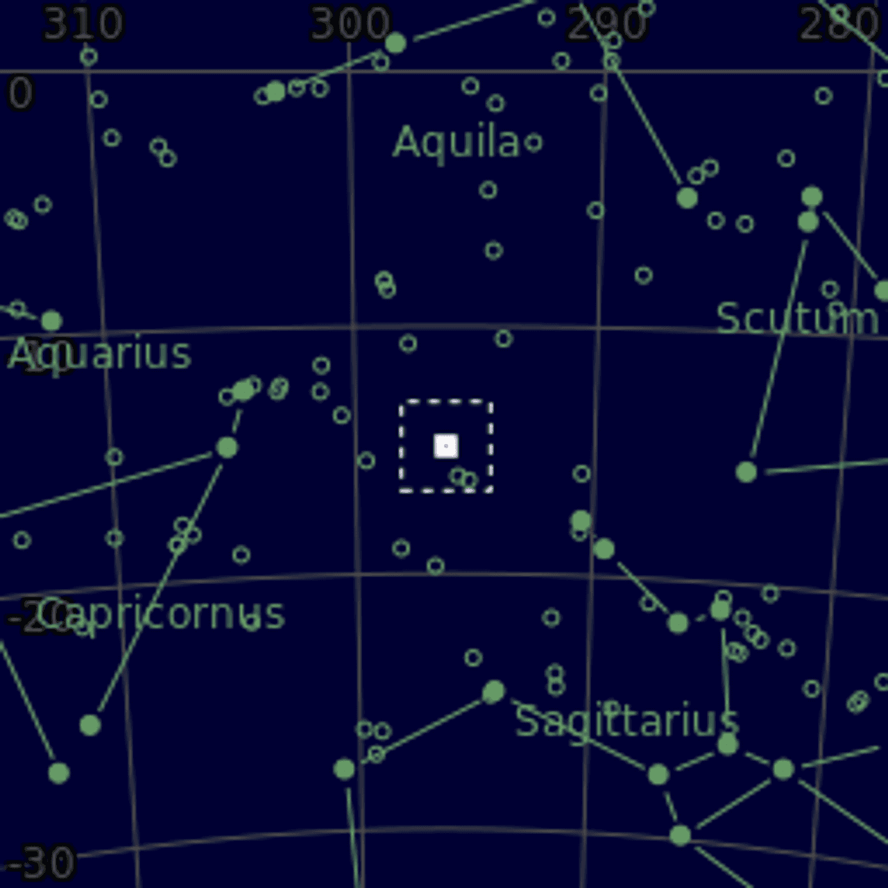 Star map of NGC6822