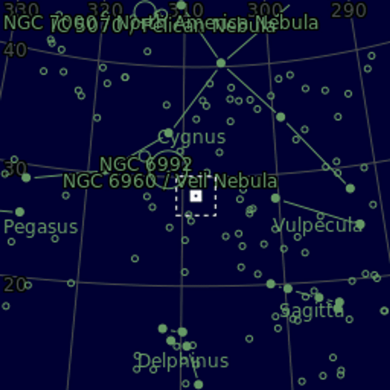 Star map of NGC6940