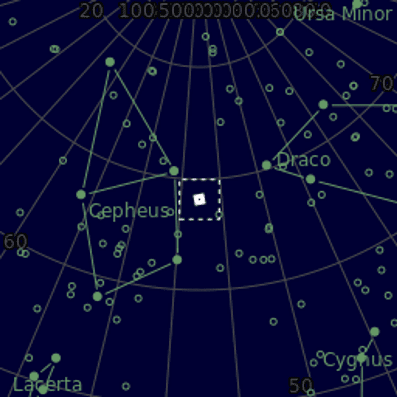 Star map of NGC7023