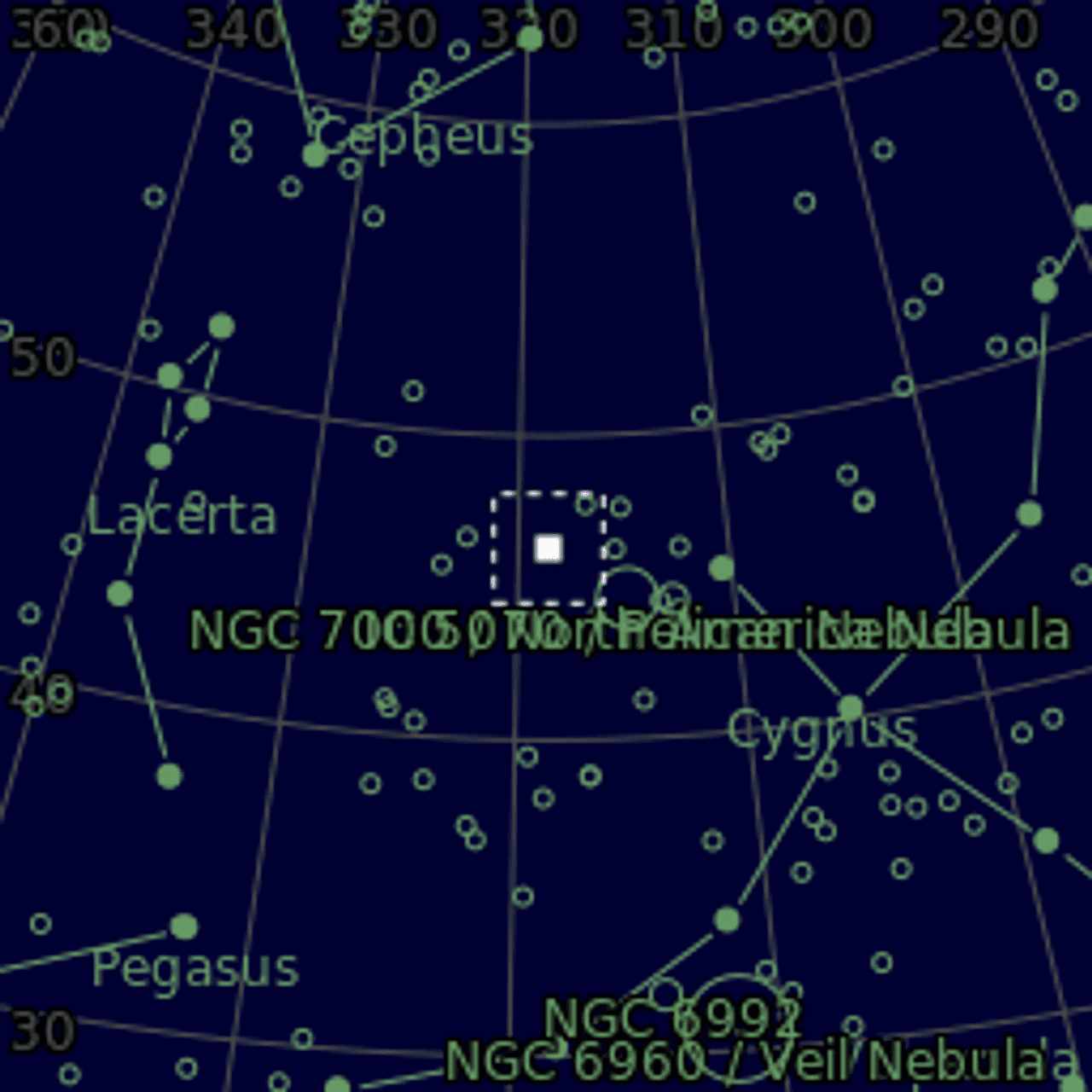 Star map of NGC7048