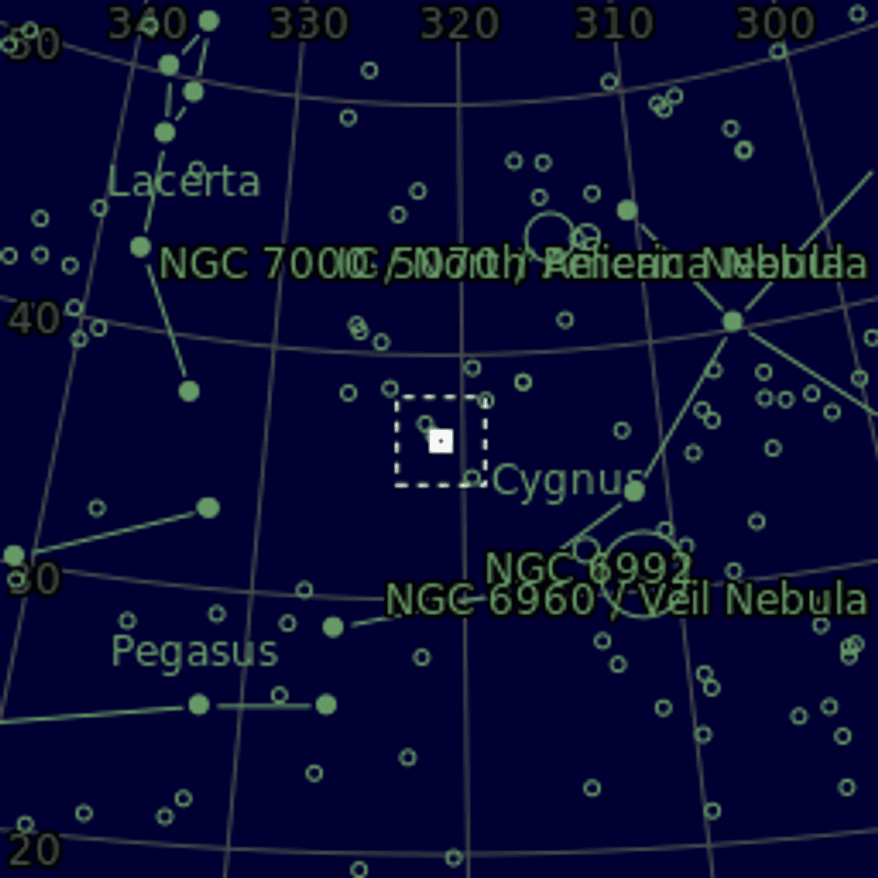 Star map of NGC7063