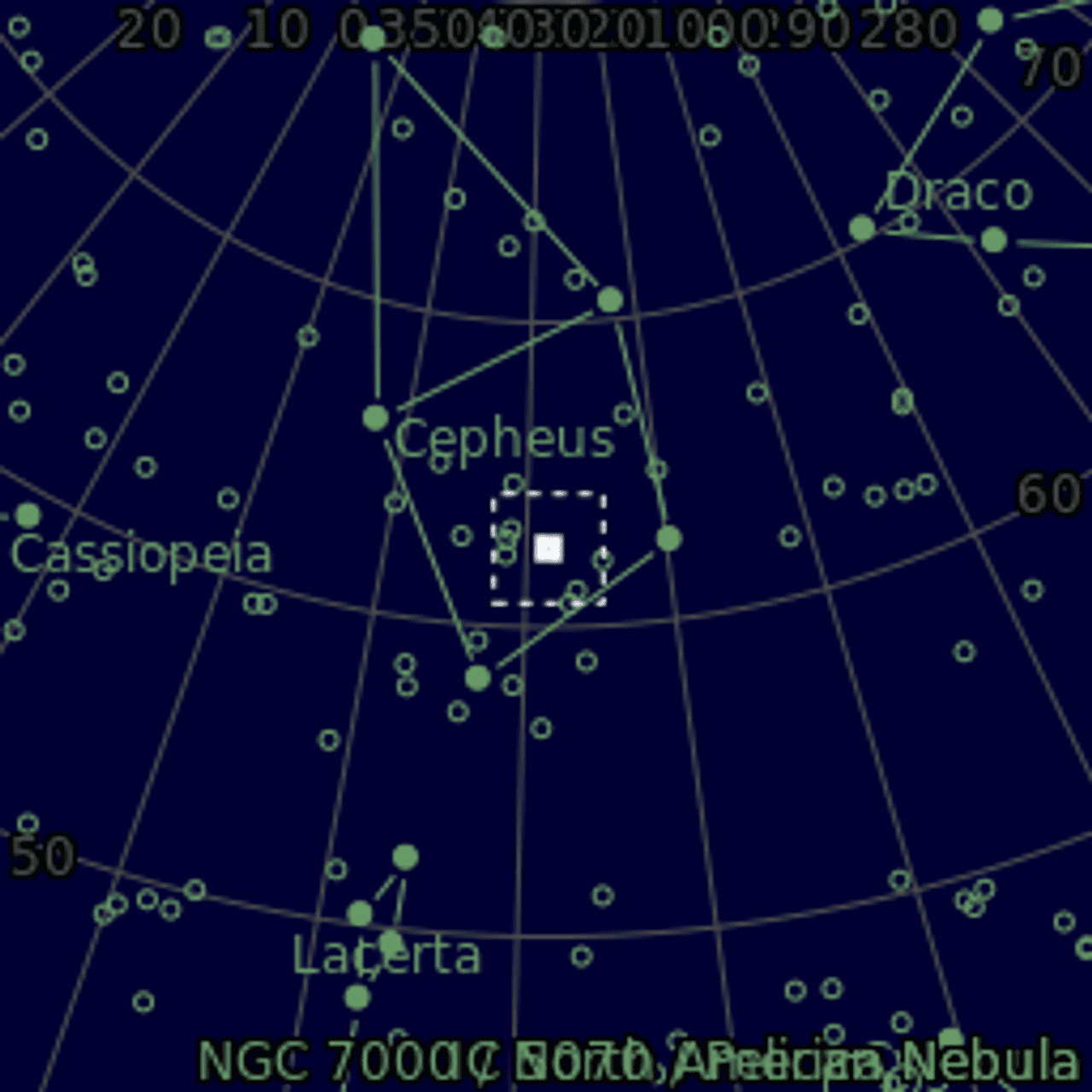 Star map of NGC7160