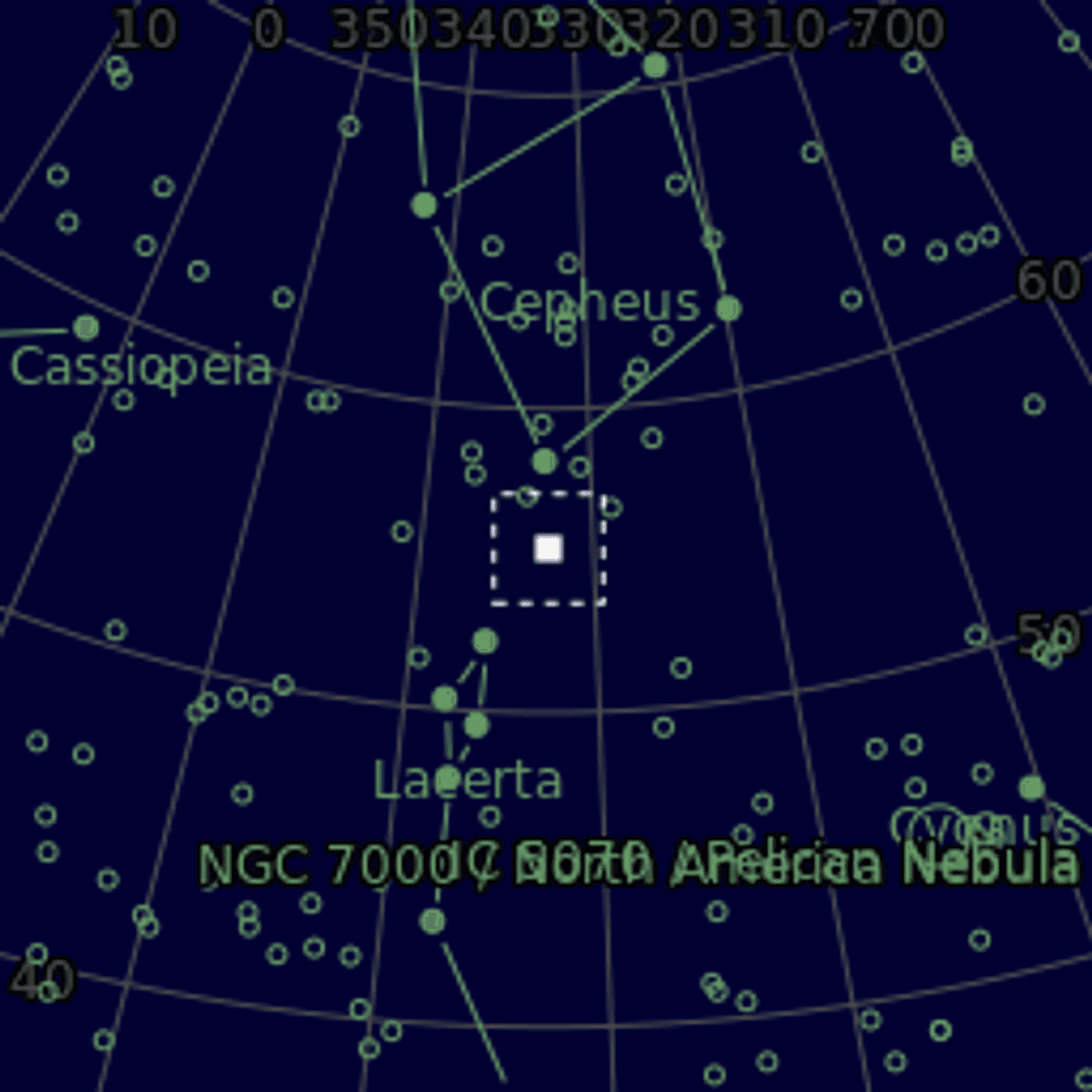 Star map of NGC7226