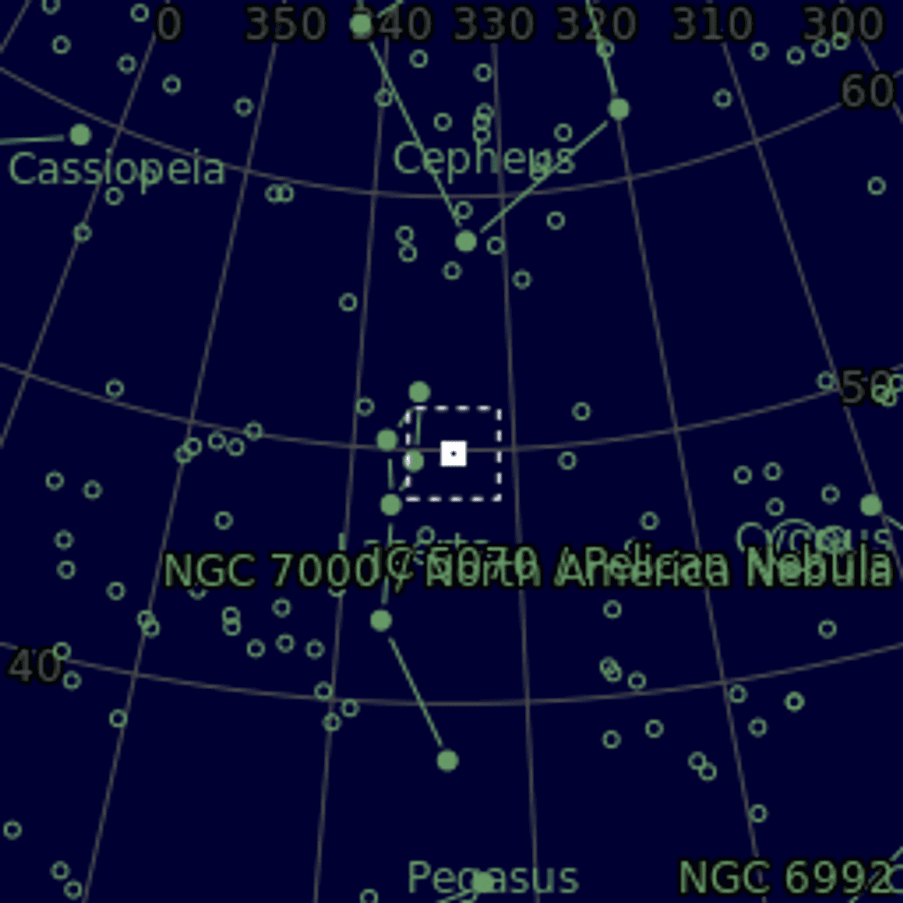 Star map of NGC7243