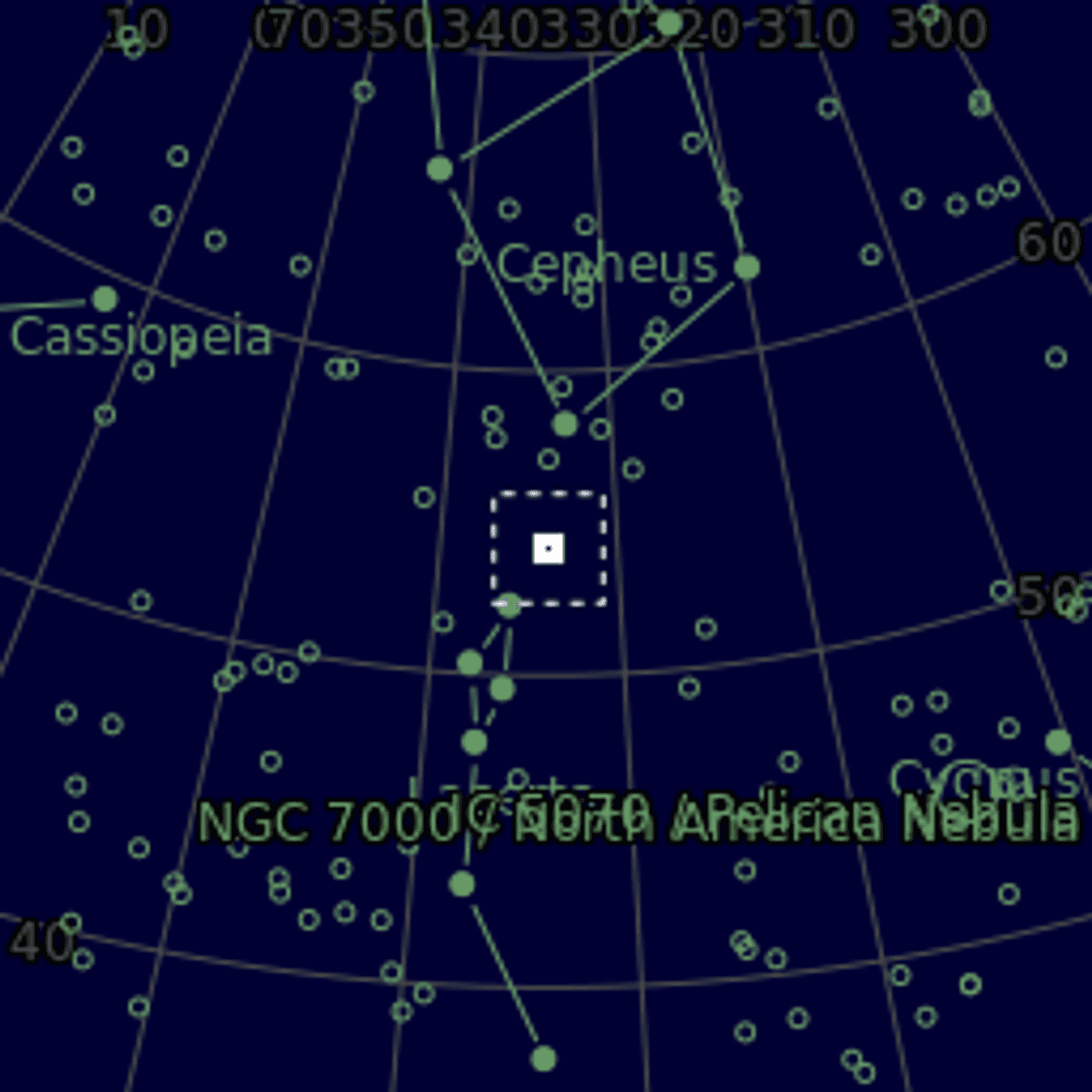 Star map of NGC7245