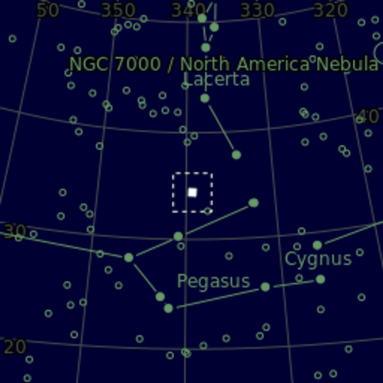 Star map of NGC7331