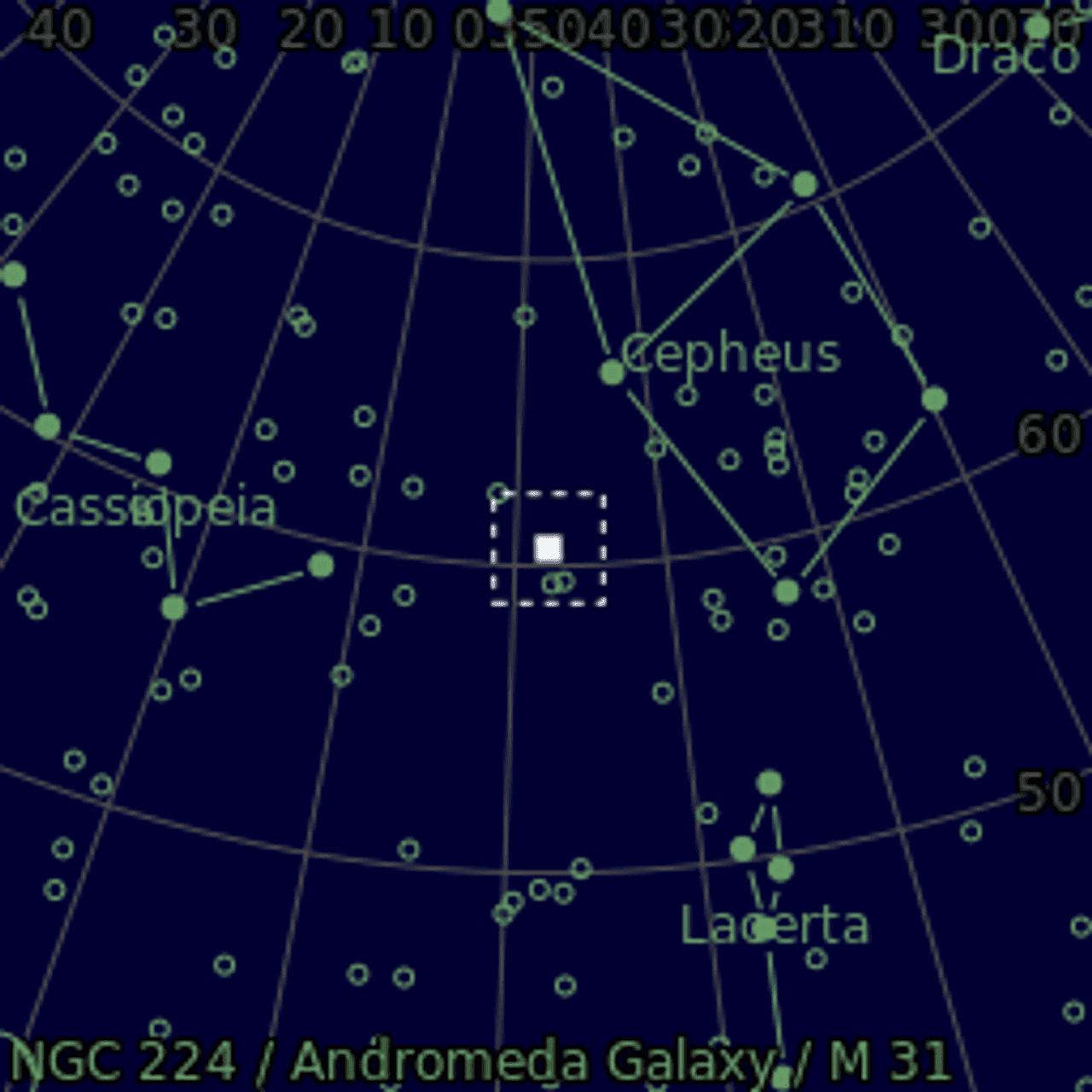 Star map of NGC7510