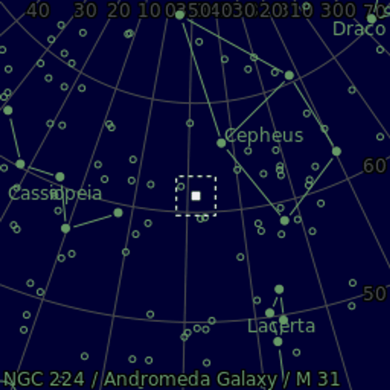 Star map of NGC7538