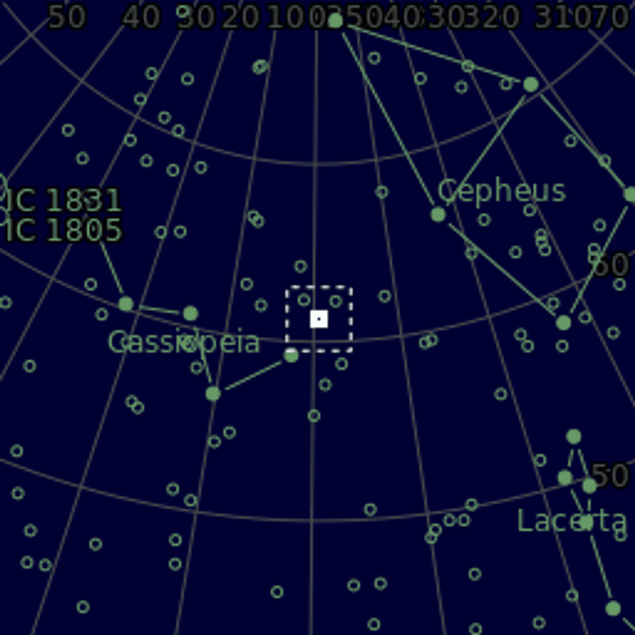 Star map of NGC7788