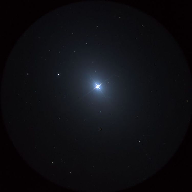 リゲル（Rigel） captured through a telescope eyepiece using a smartphone camera - Afocal Astrophotography