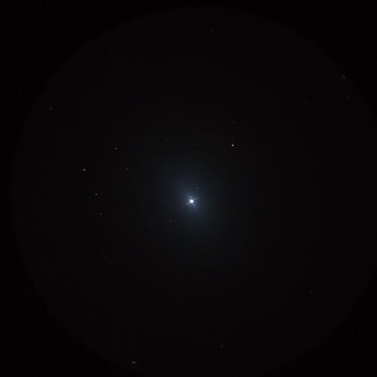 メラク（Merak） captured through a telescope eyepiece using a smartphone camera - Afocal Astrophotography