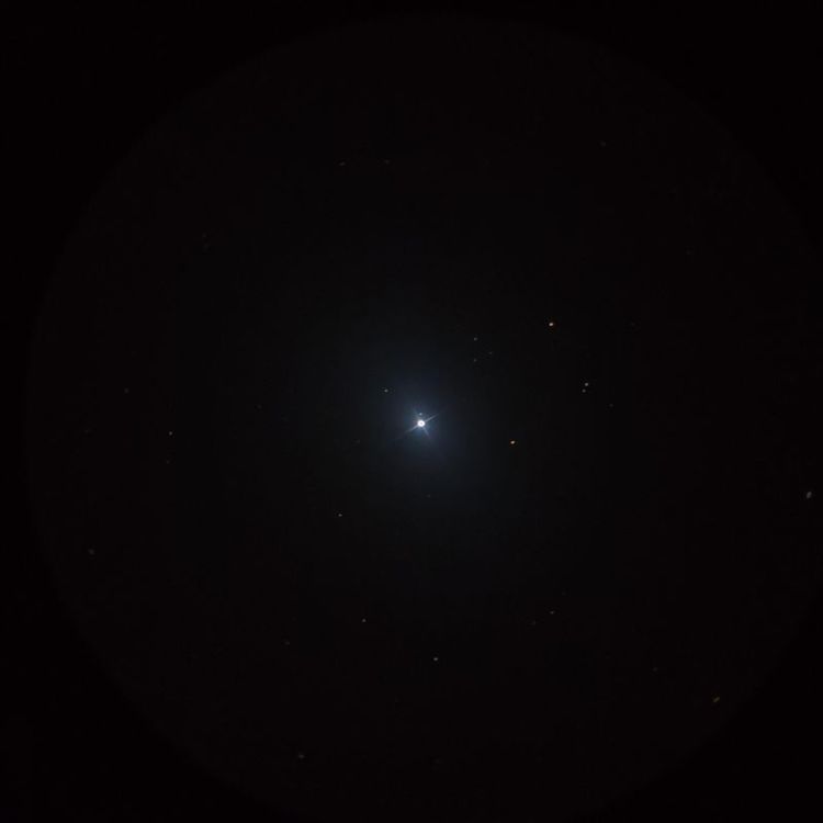 フェクダ（Phecda） captured through a telescope eyepiece using a smartphone camera - Afocal Astrophotography